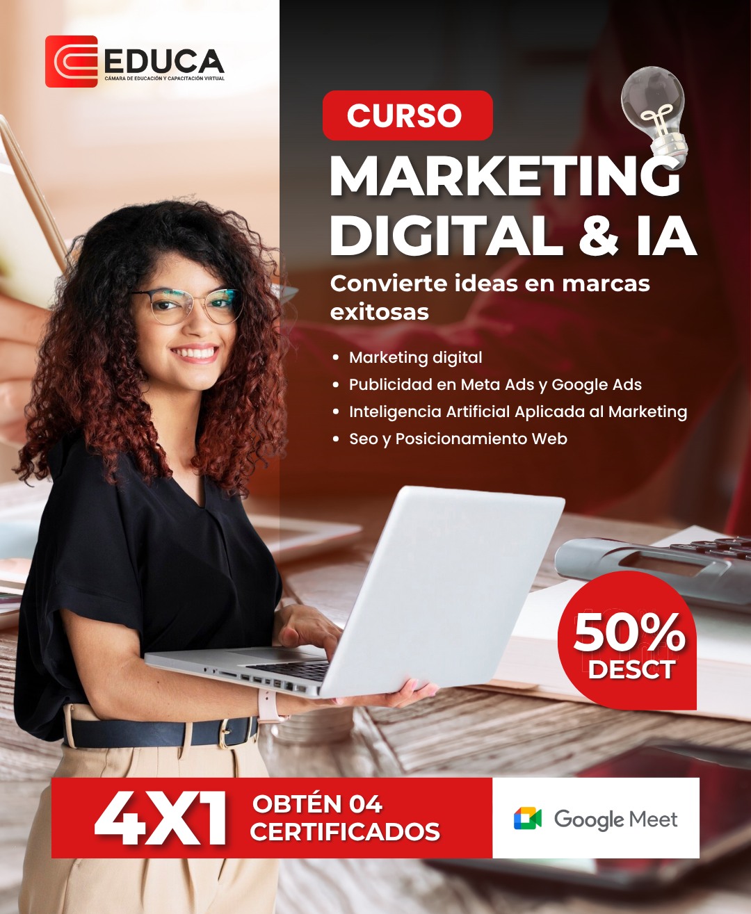 Cámara de Educación y Capacitación Virtual Facebook ad