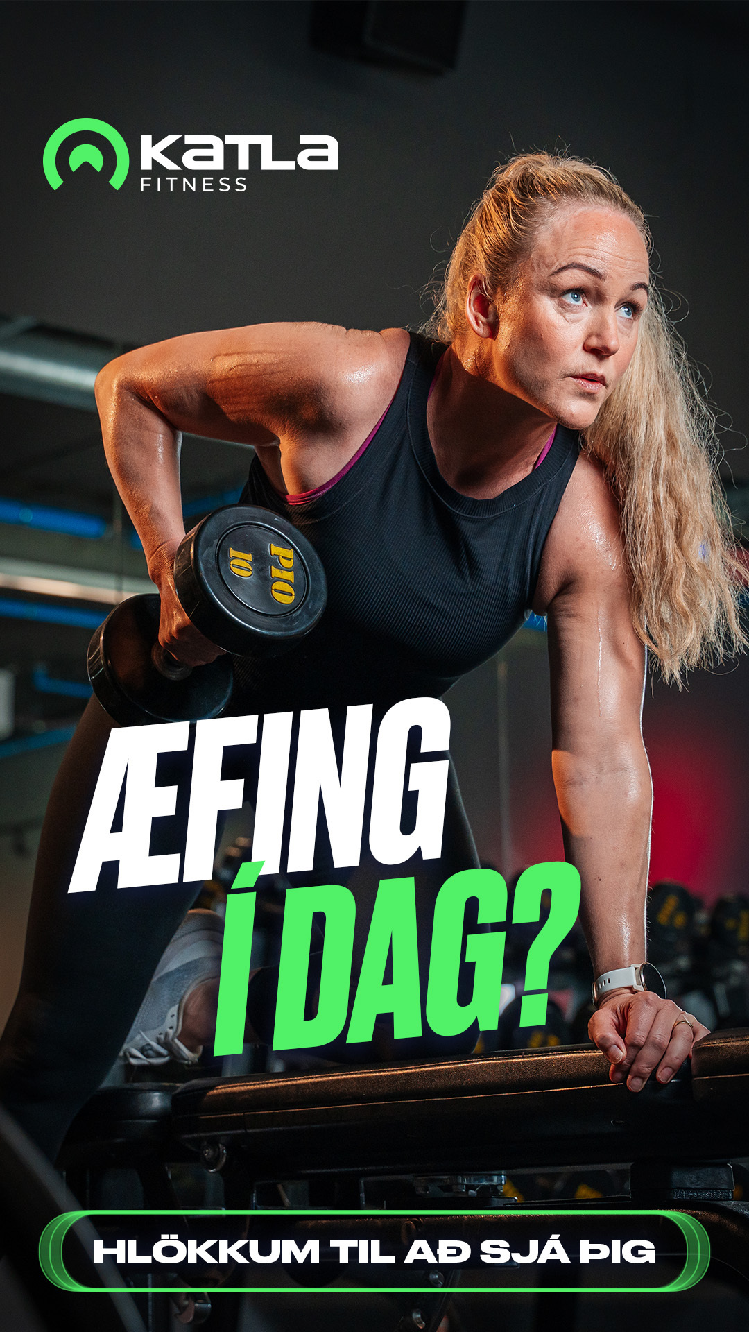 Katla Fitness Facebook ad: Æfing í dag?