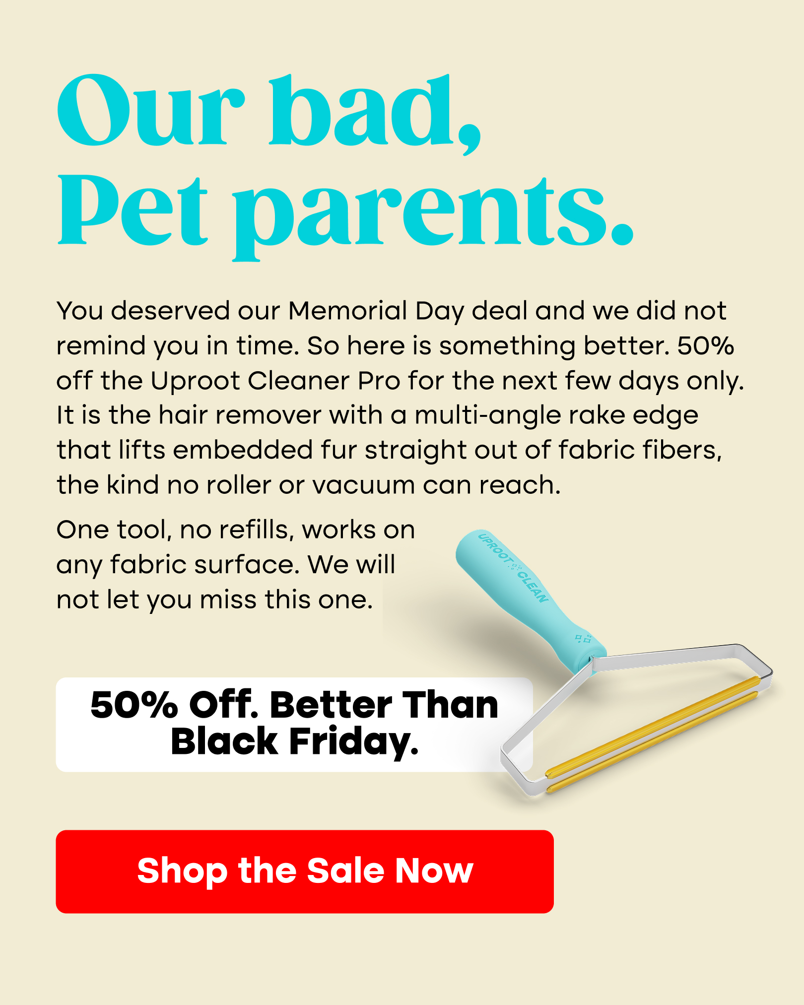 Uproot Clean Facebook ad