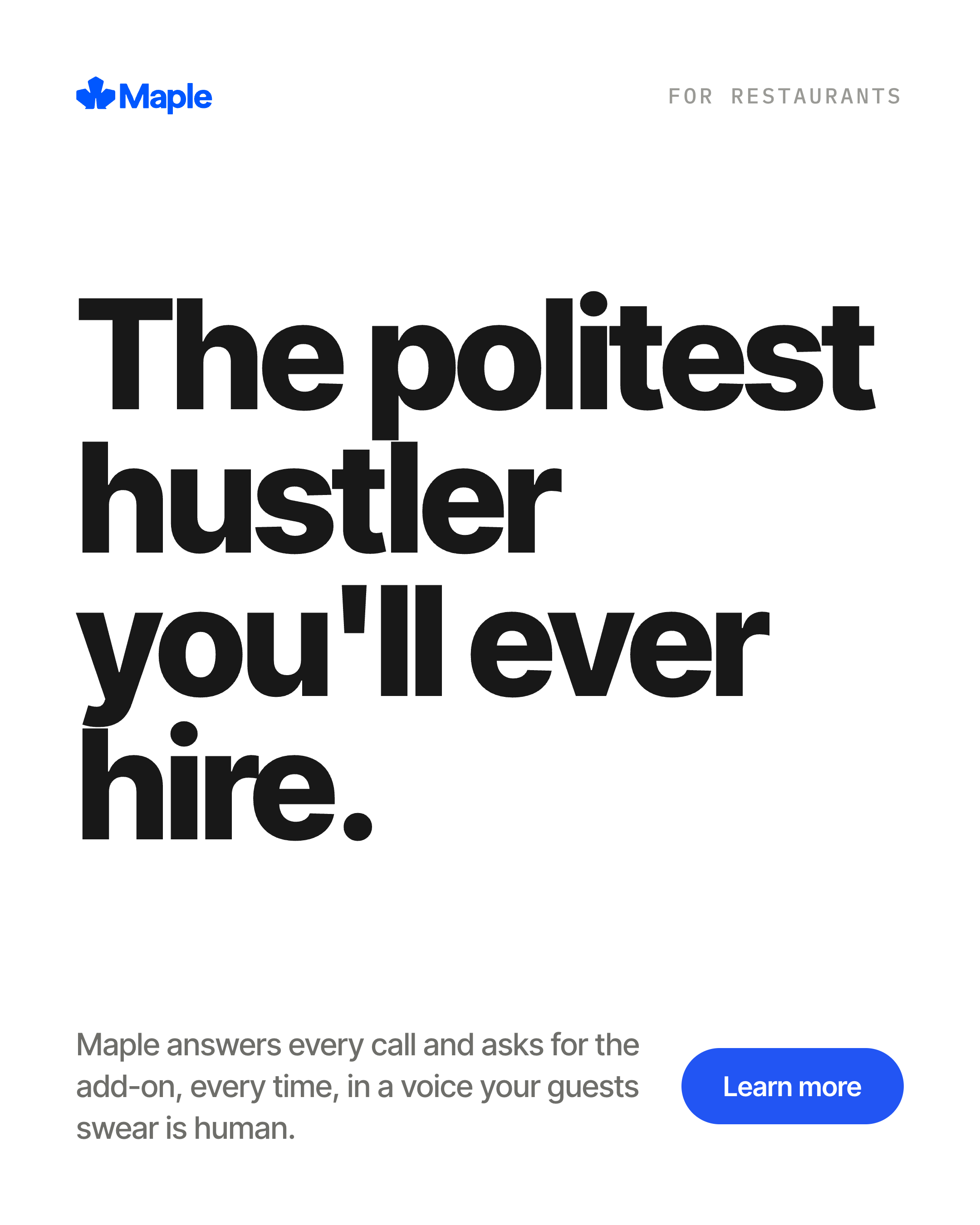 Maple AI Facebook ad