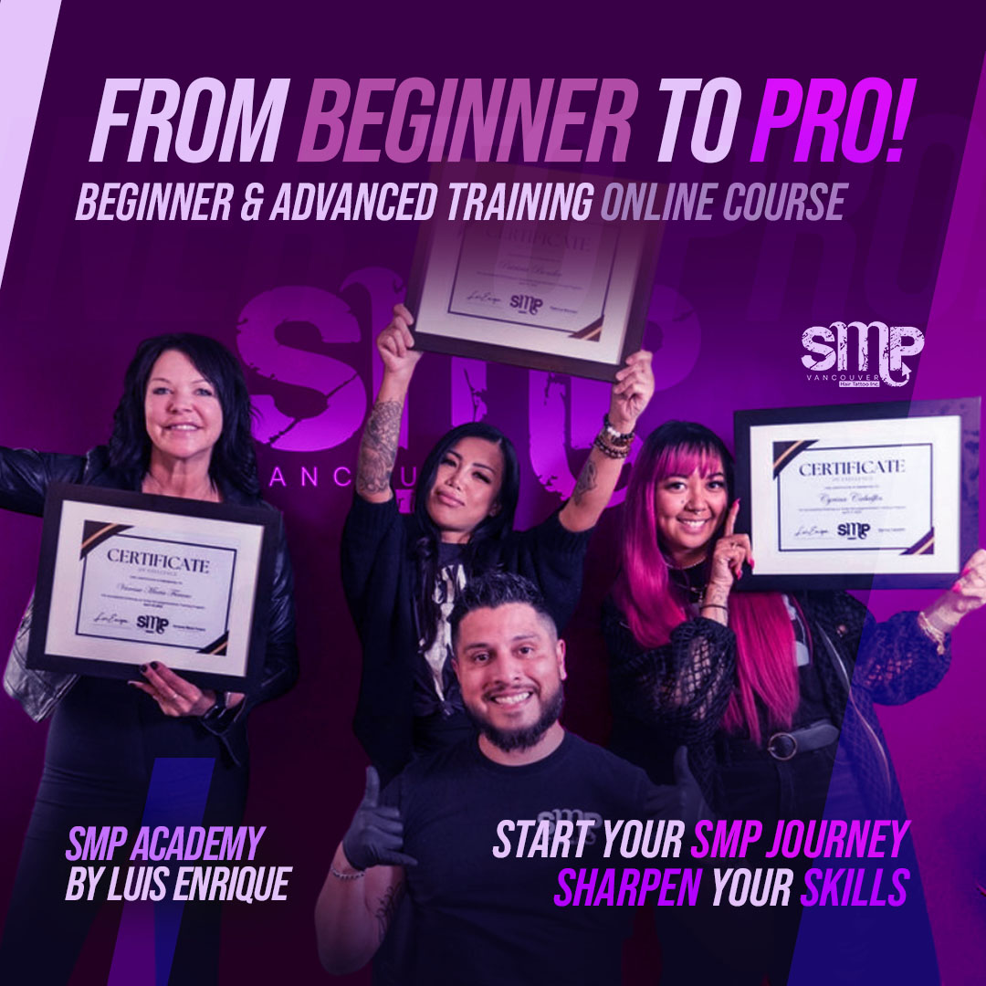 SMP Vancouver- Luis Enrique Facebook ad: Want to Earn 5 Figures a Month? Try Scalp Tattooing!