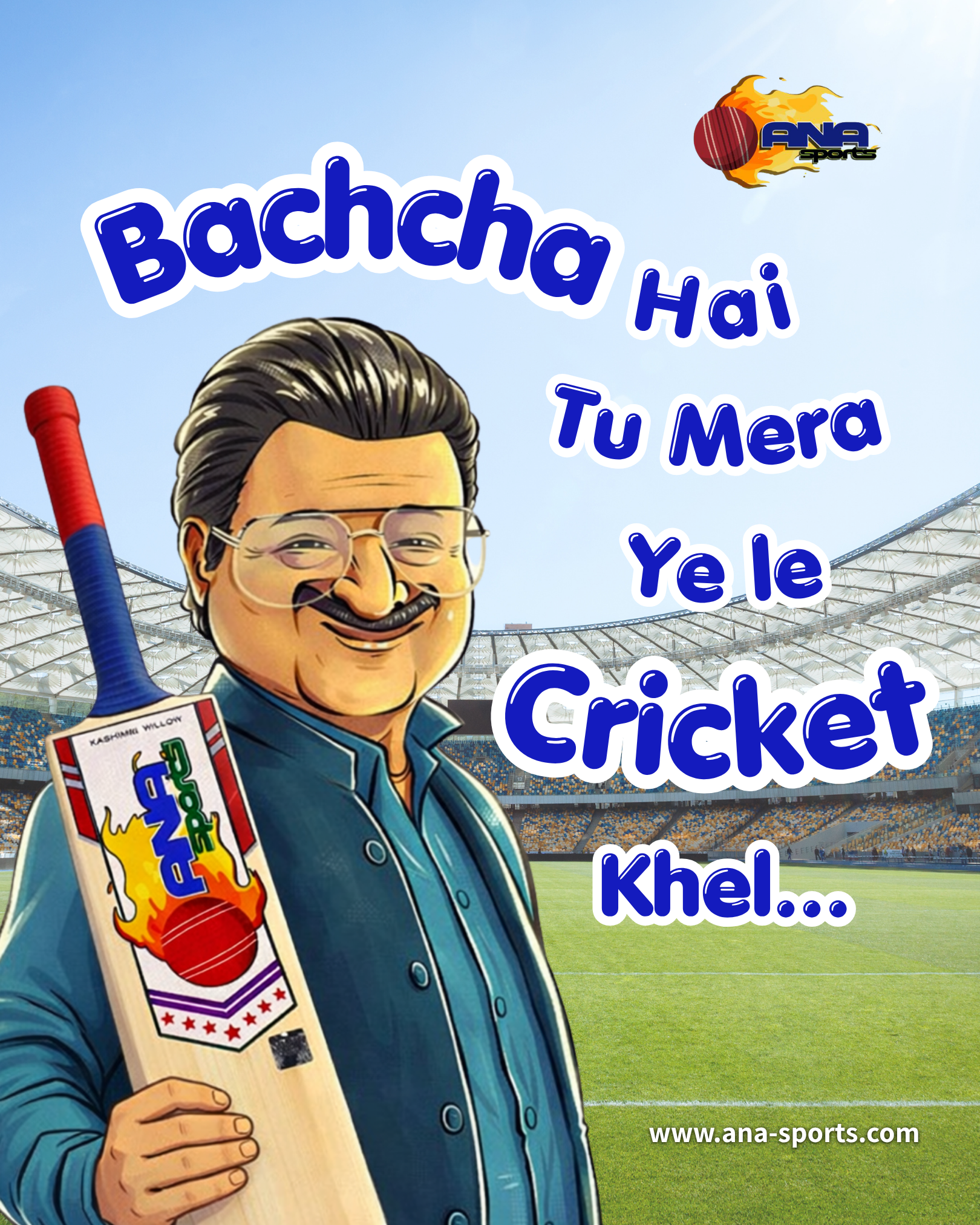 ANA Sports Facebook ad: Cricket Bats Built for Young Champions