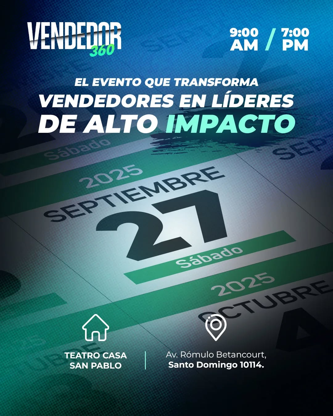 vendedor360.do Facebook ad: Este 27 de septiembre
