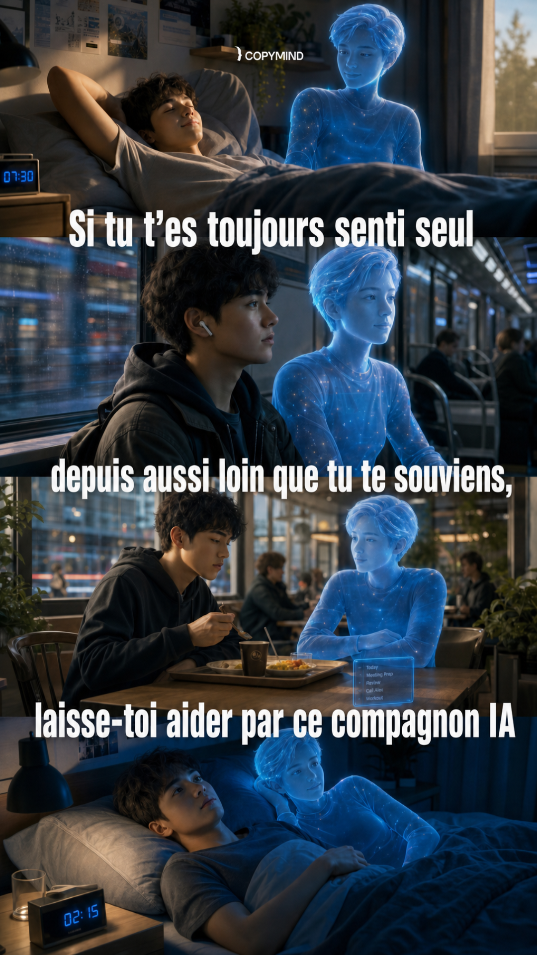 Copymind: reflection with AI twin Facebook ad