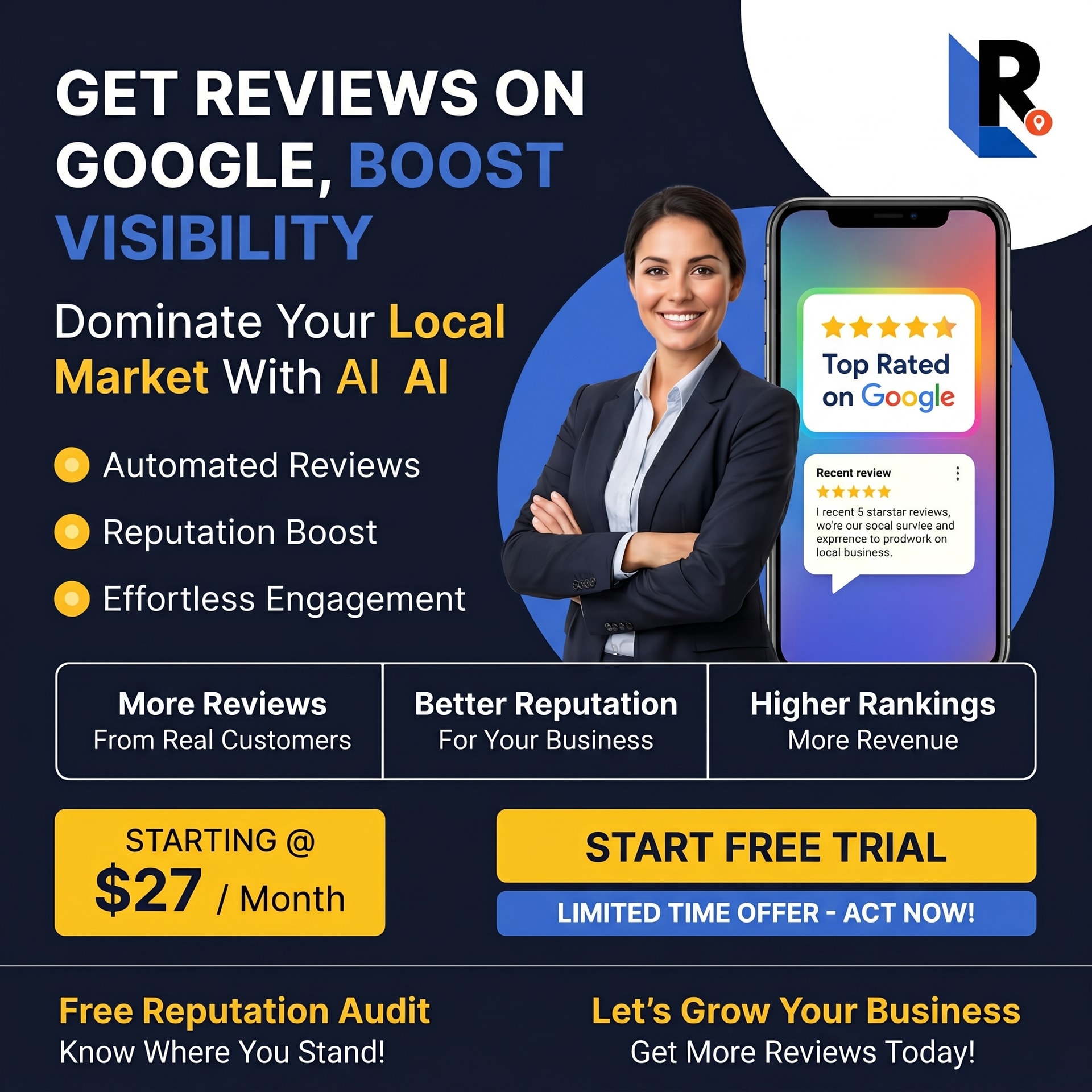 Local Ranker AI Facebook ad: Dominate Your Local Market