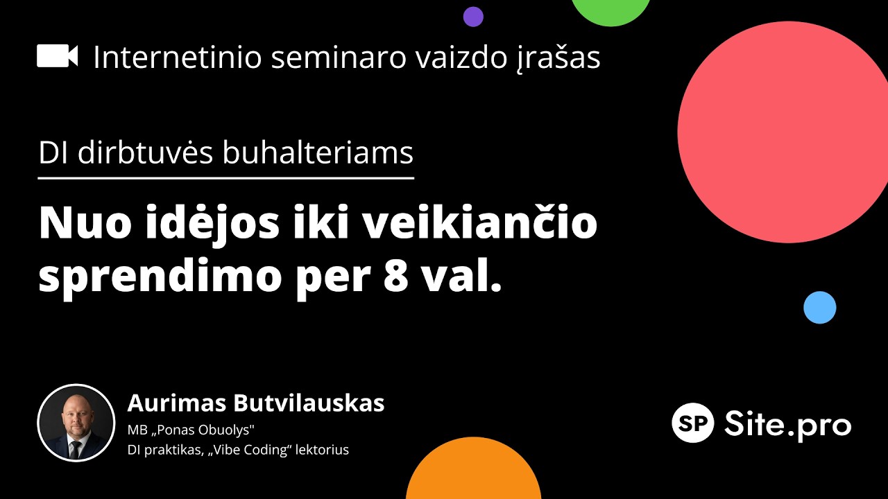 Site.pro - Apskaitos programa ir ERP Facebook ad: DI dirbtuvės buhalteriams: nuo idėjos iki veikiančio…