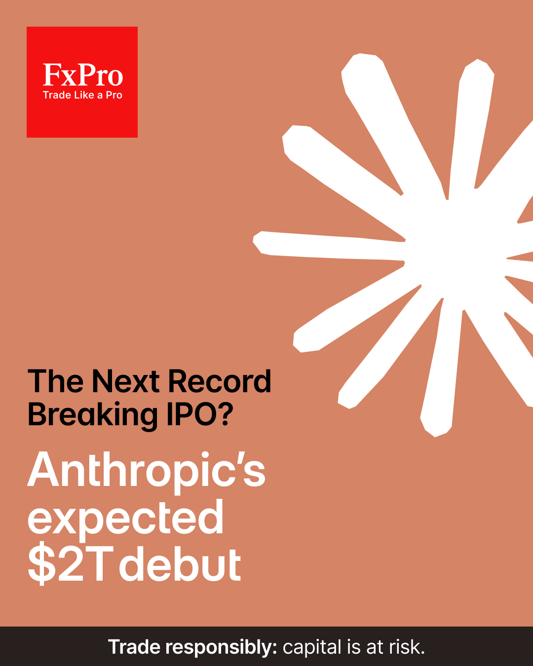 FxPro Invest Facebook ad: Anthropic IPO Is Coming