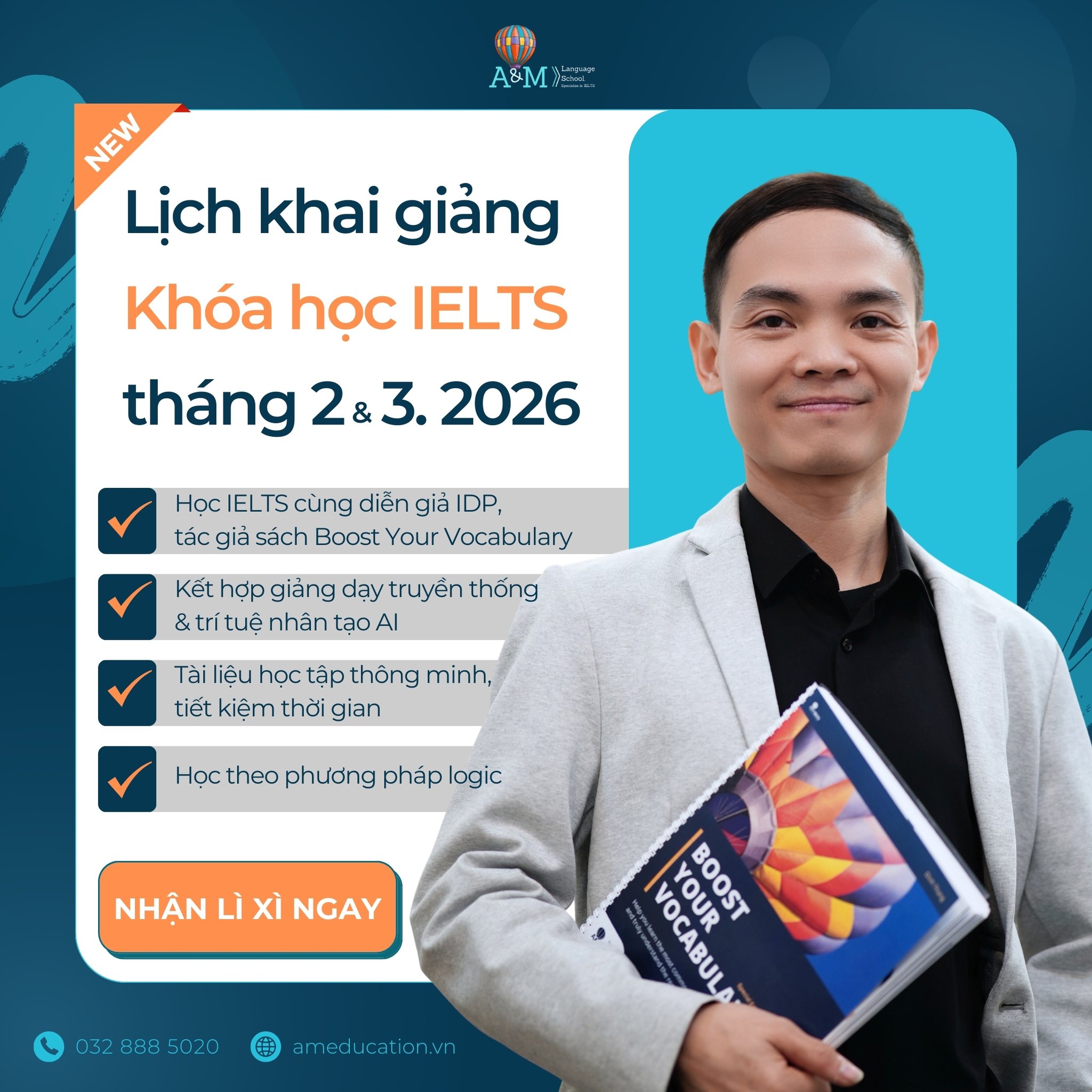 A&M IELTS Facebook ad: [HOT NEW] LỊCH KHAI GIẢNG MỚI NHẤT &…