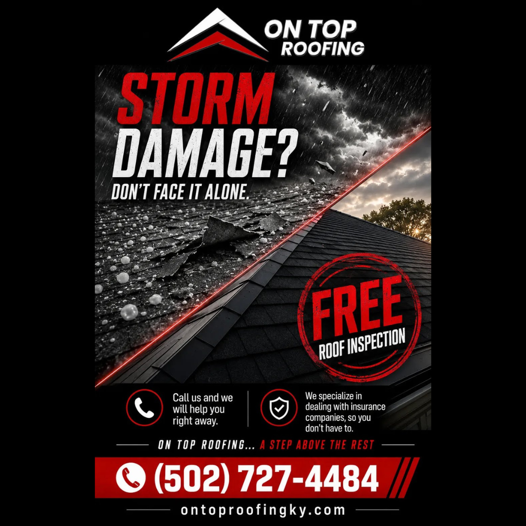 On Top Roofing Facebook ad from Aug 17, 2026