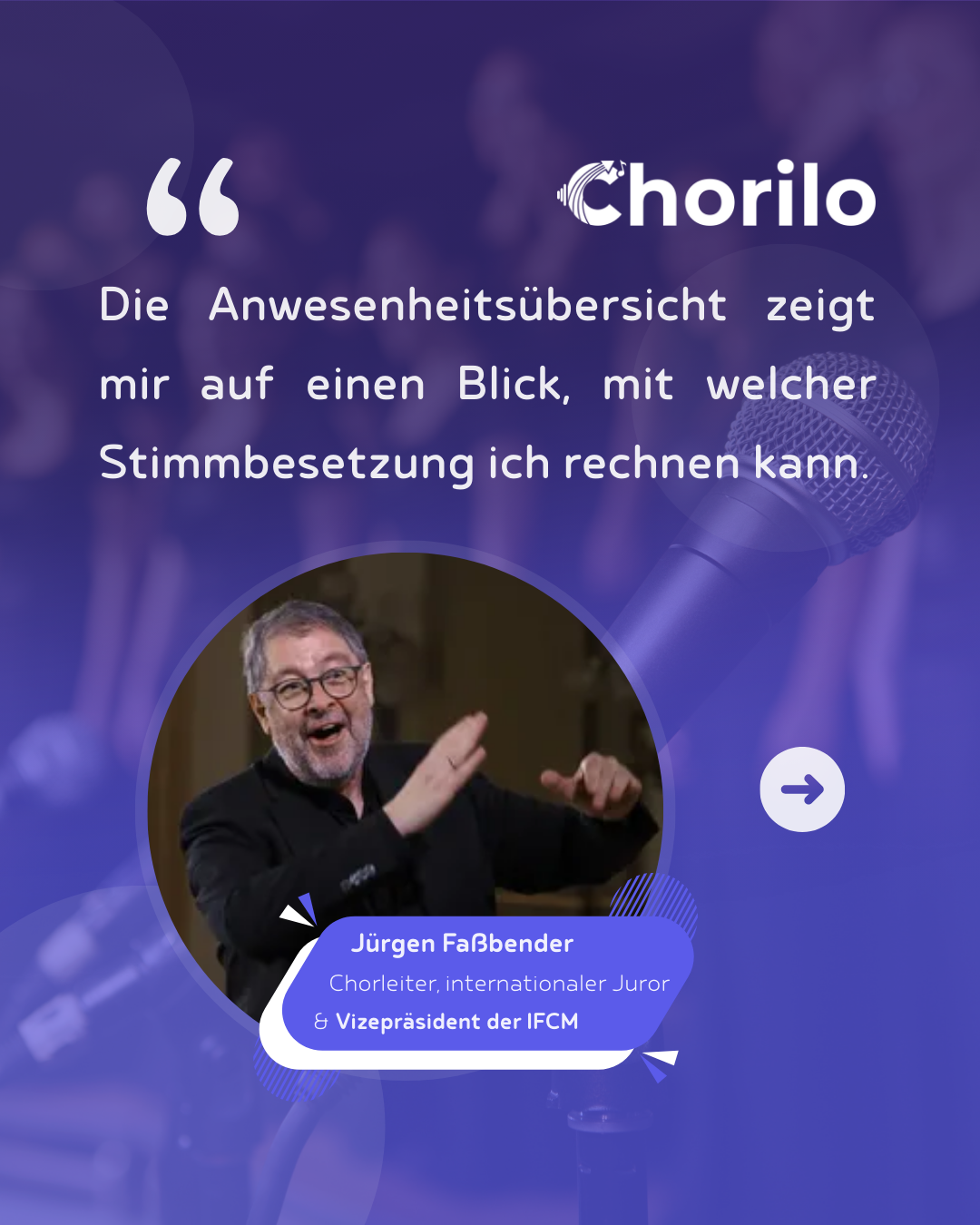Chorilo Facebook ad: Verwaltung, Noten, Termine und Kommunikation, alles in…