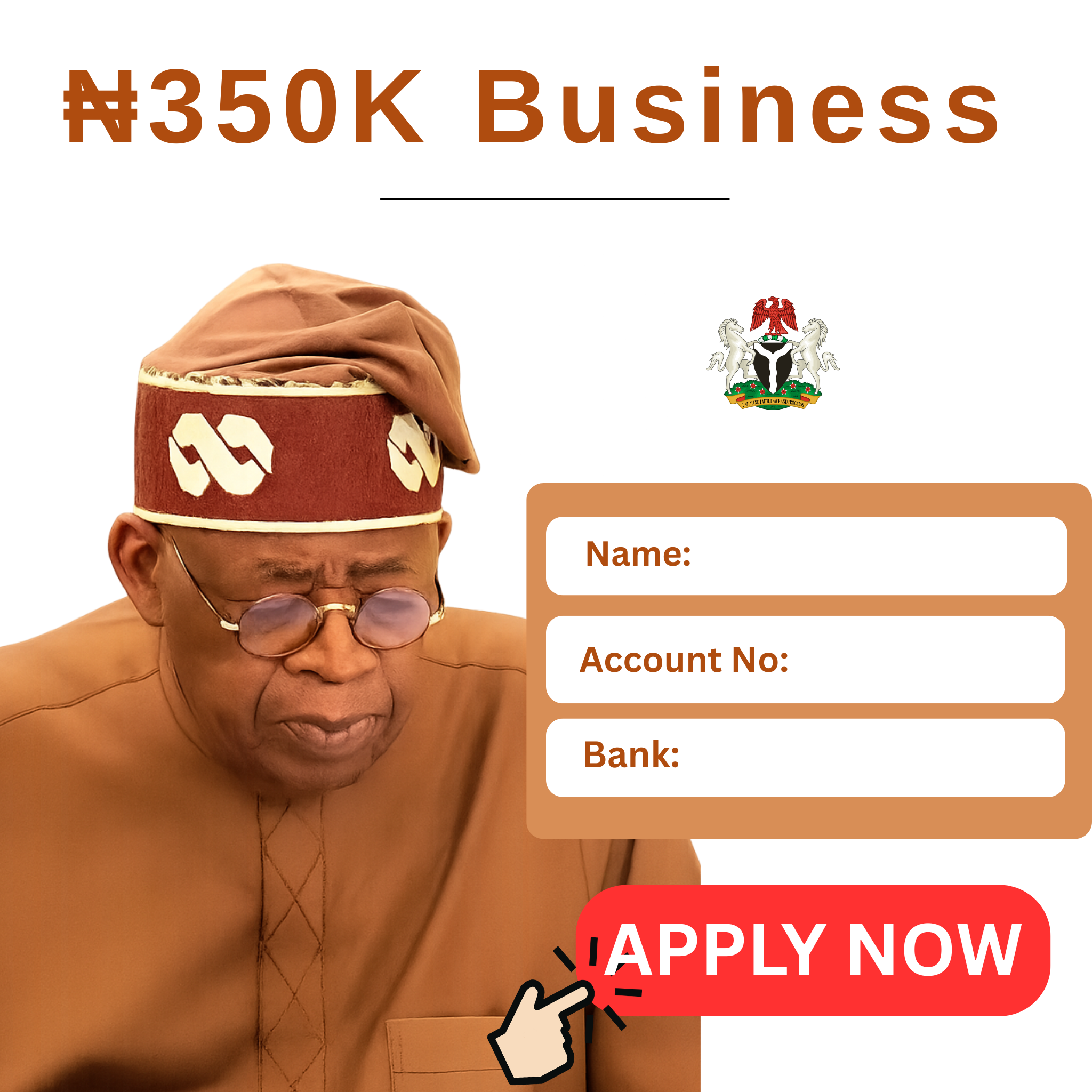 Govt. Empowerment Facebook ad: Apply ₦350k Business