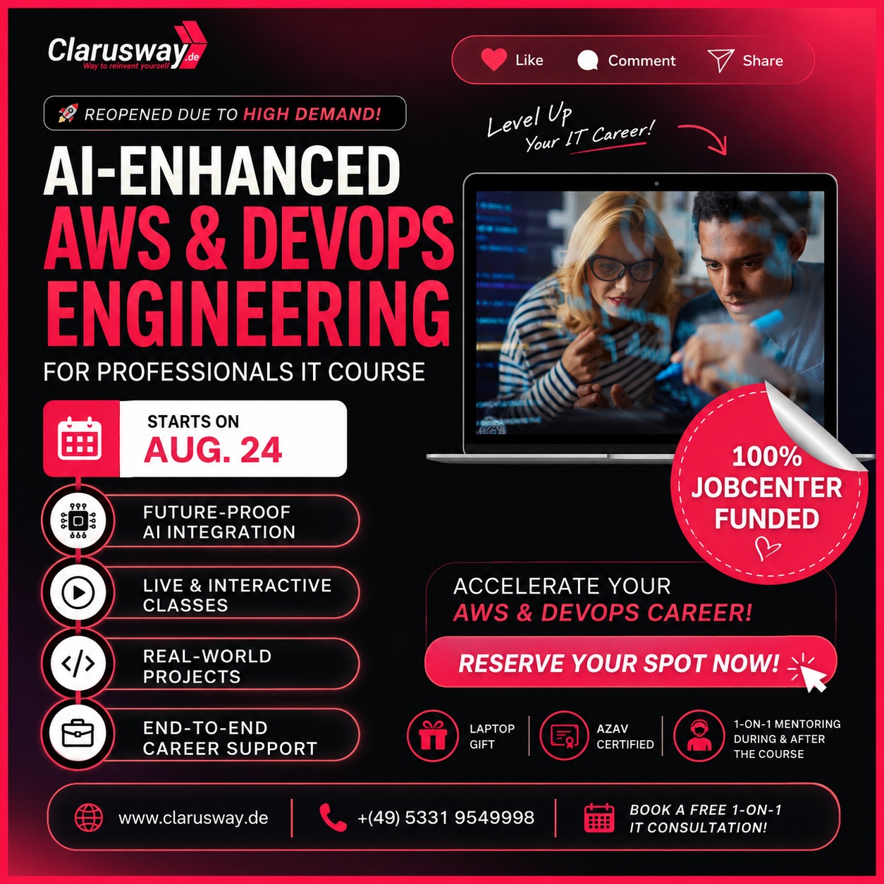 Clarusway GmbH Facebook ad