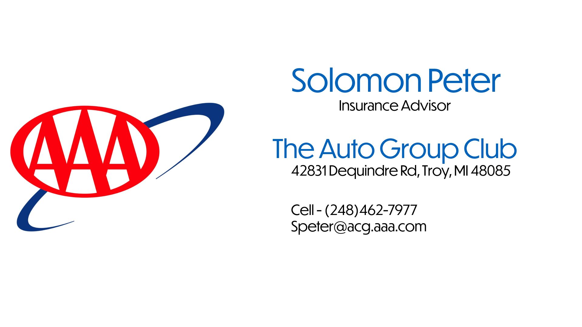 AAA - Solomon Peter Facebook ad