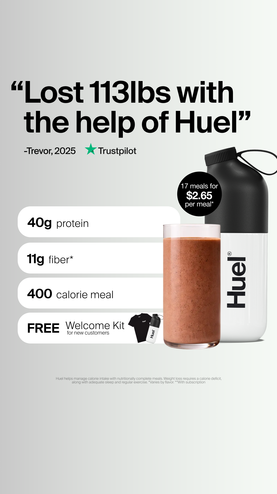 Huel Facebook ad