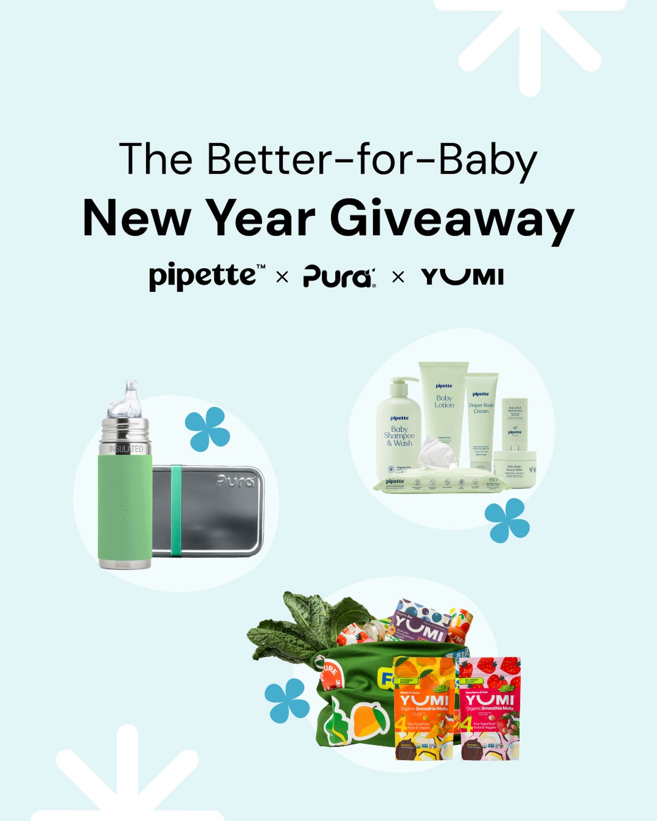 Pura Stainless Facebook ad: The Better-for-Baby New Year Giveaway | Over $390…