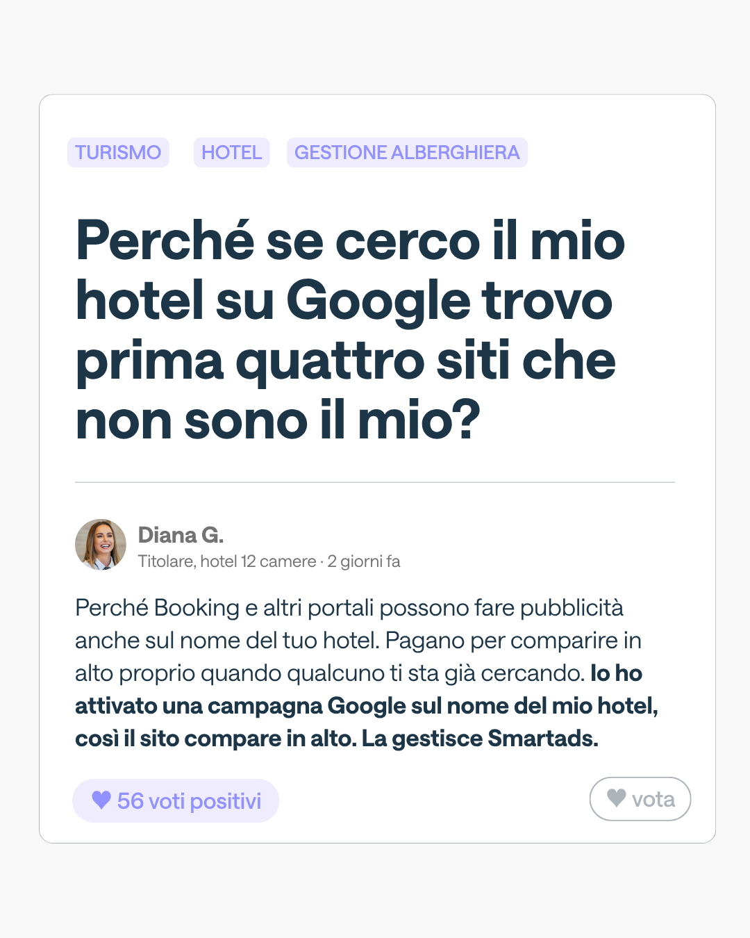 Smartness Italia Facebook ad: Come tornare primo su Google