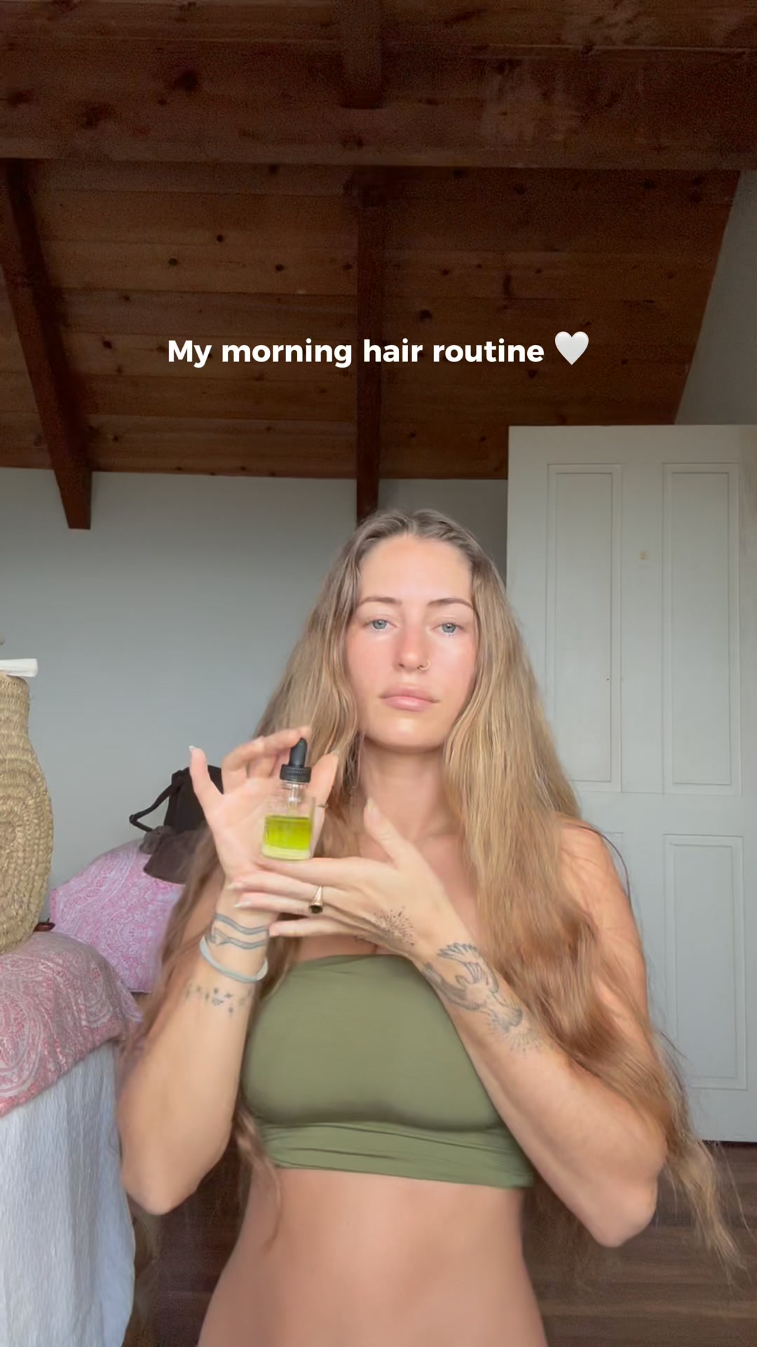 HINU Facebook ad: My morning hair routine