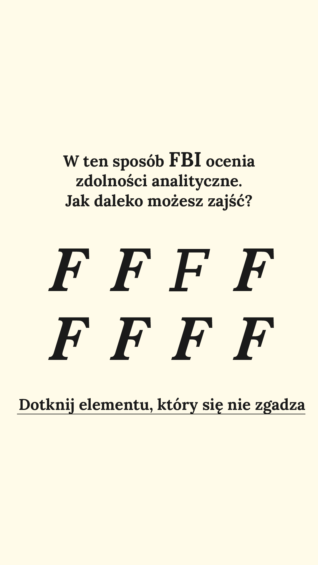 International Brain Test Facebook ad