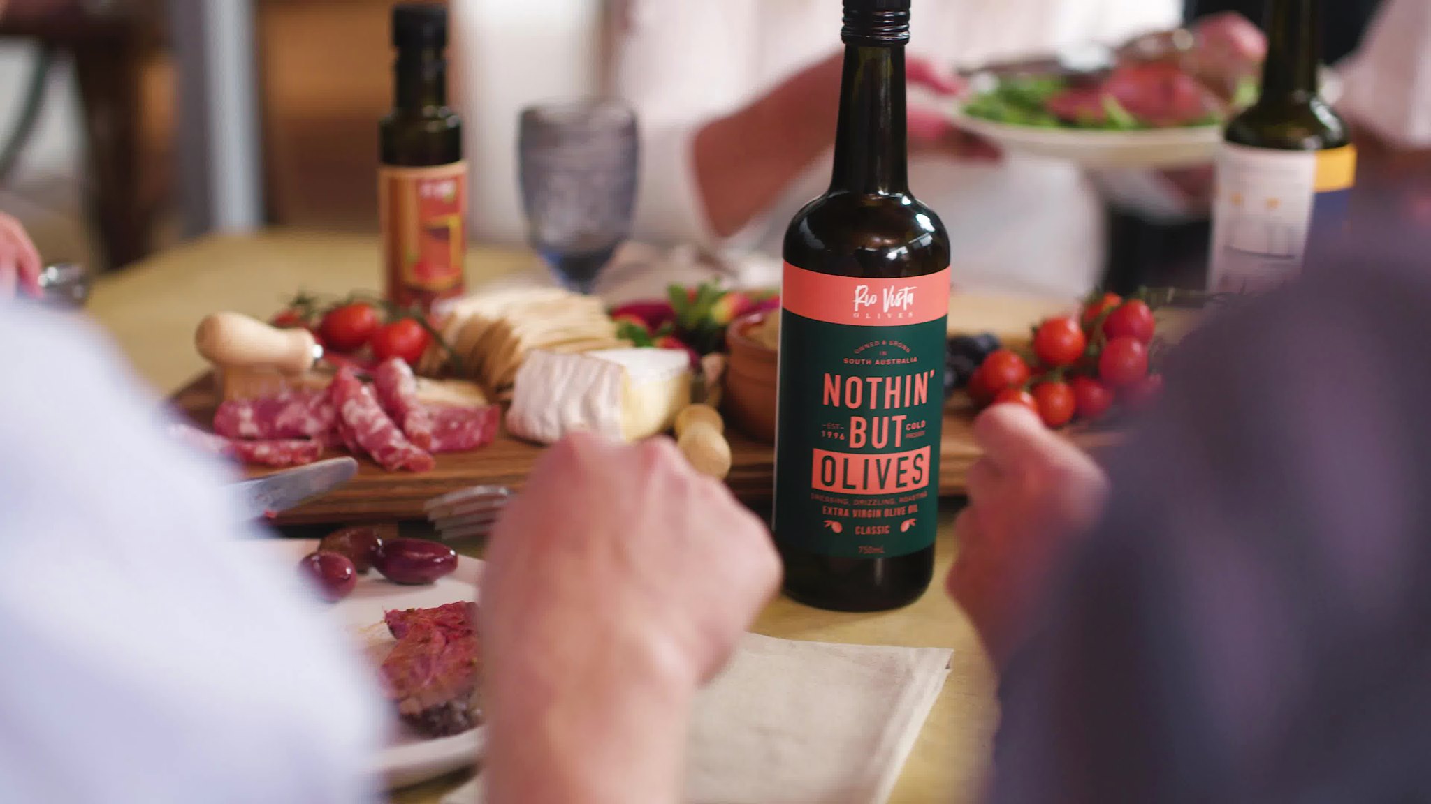 Rio Vista Olives Facebook ad: Multi-Award Winning Premium Extra Virgin Olive Oil proudly…