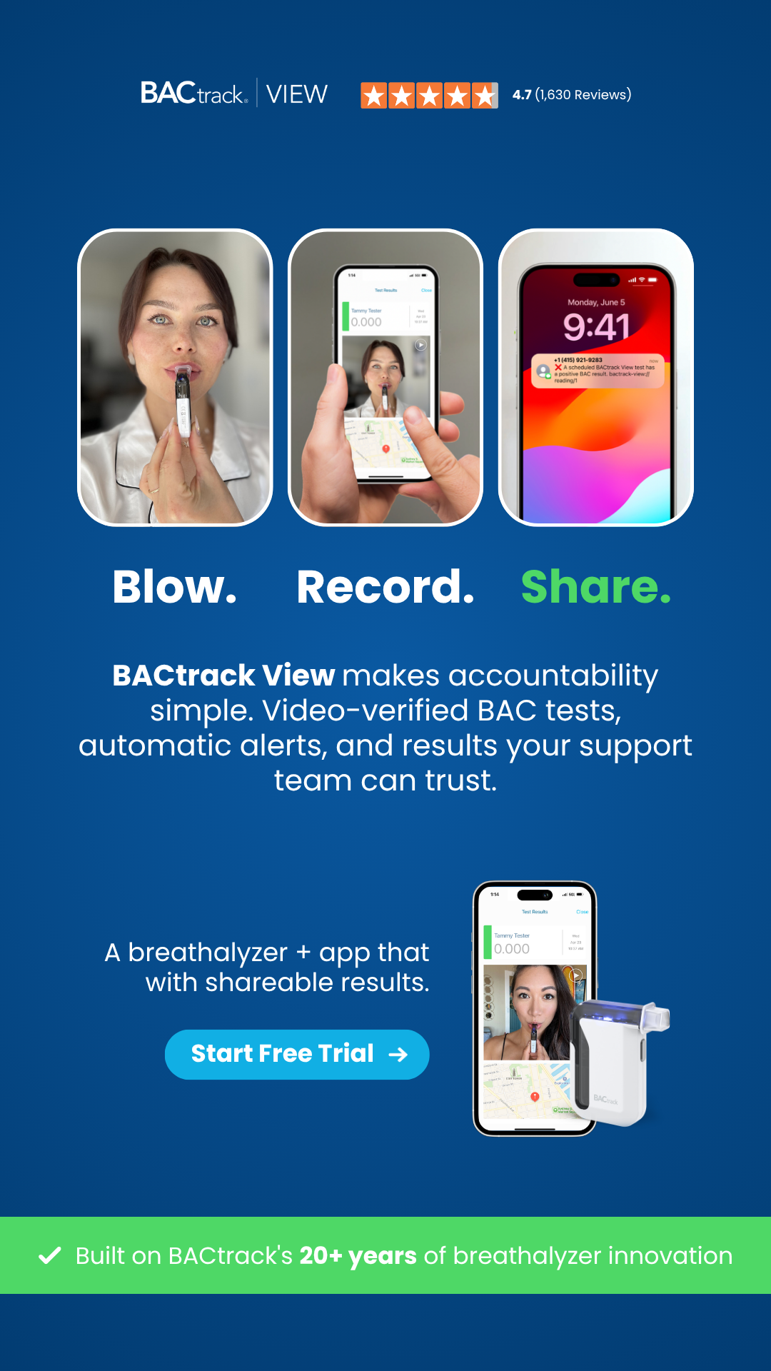 BACtrack View Facebook ad