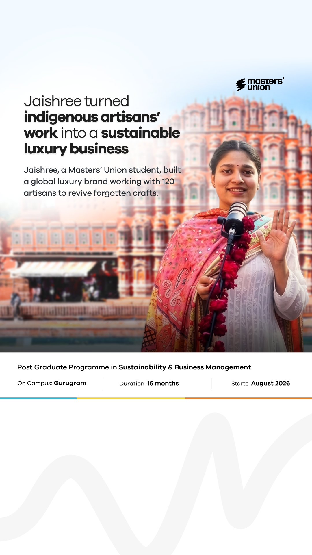 Masters' Union PGP in Sustainability & Business Management Facebook ad