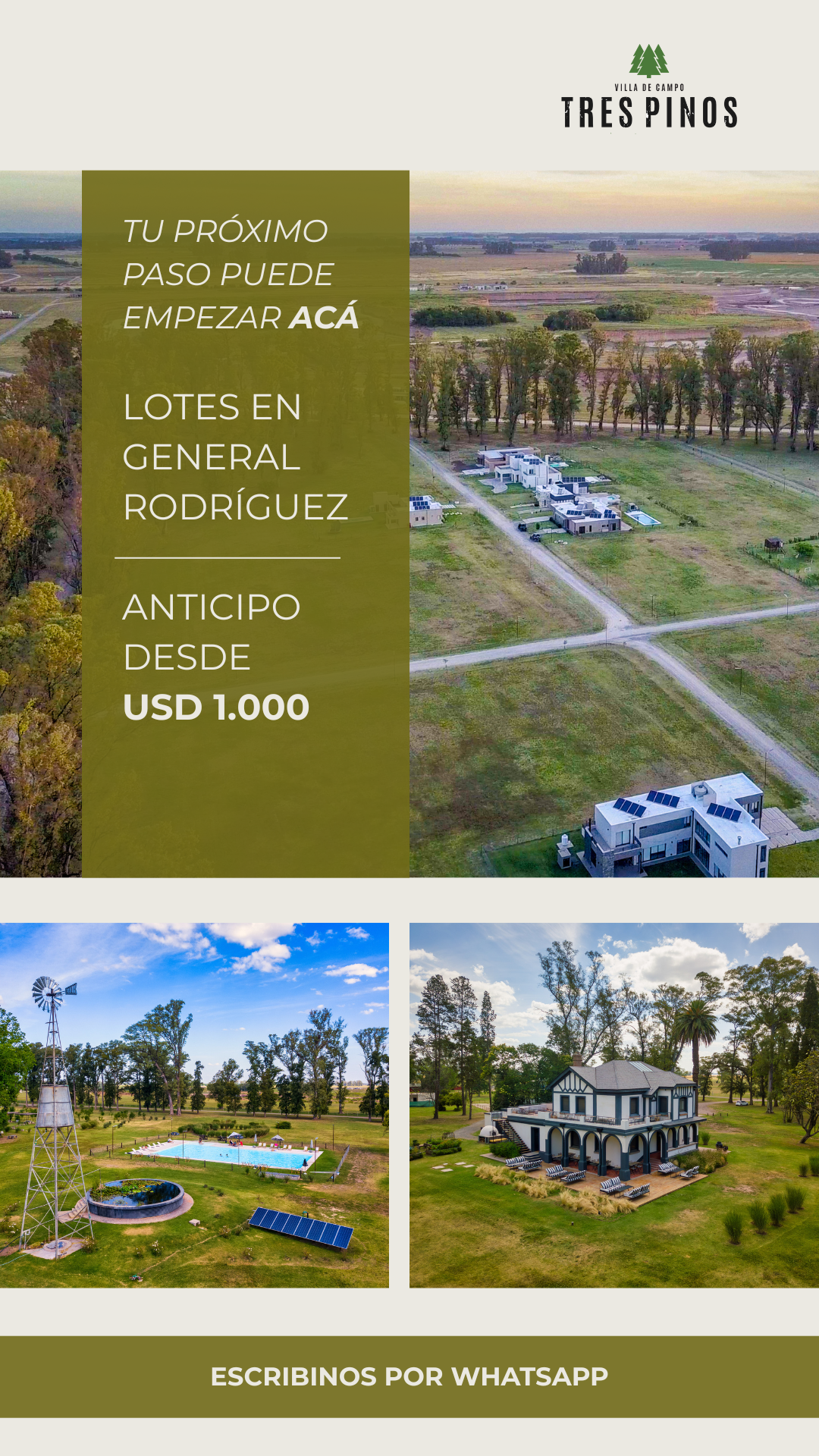 Tres Pinos Villa de Campo Facebook ad