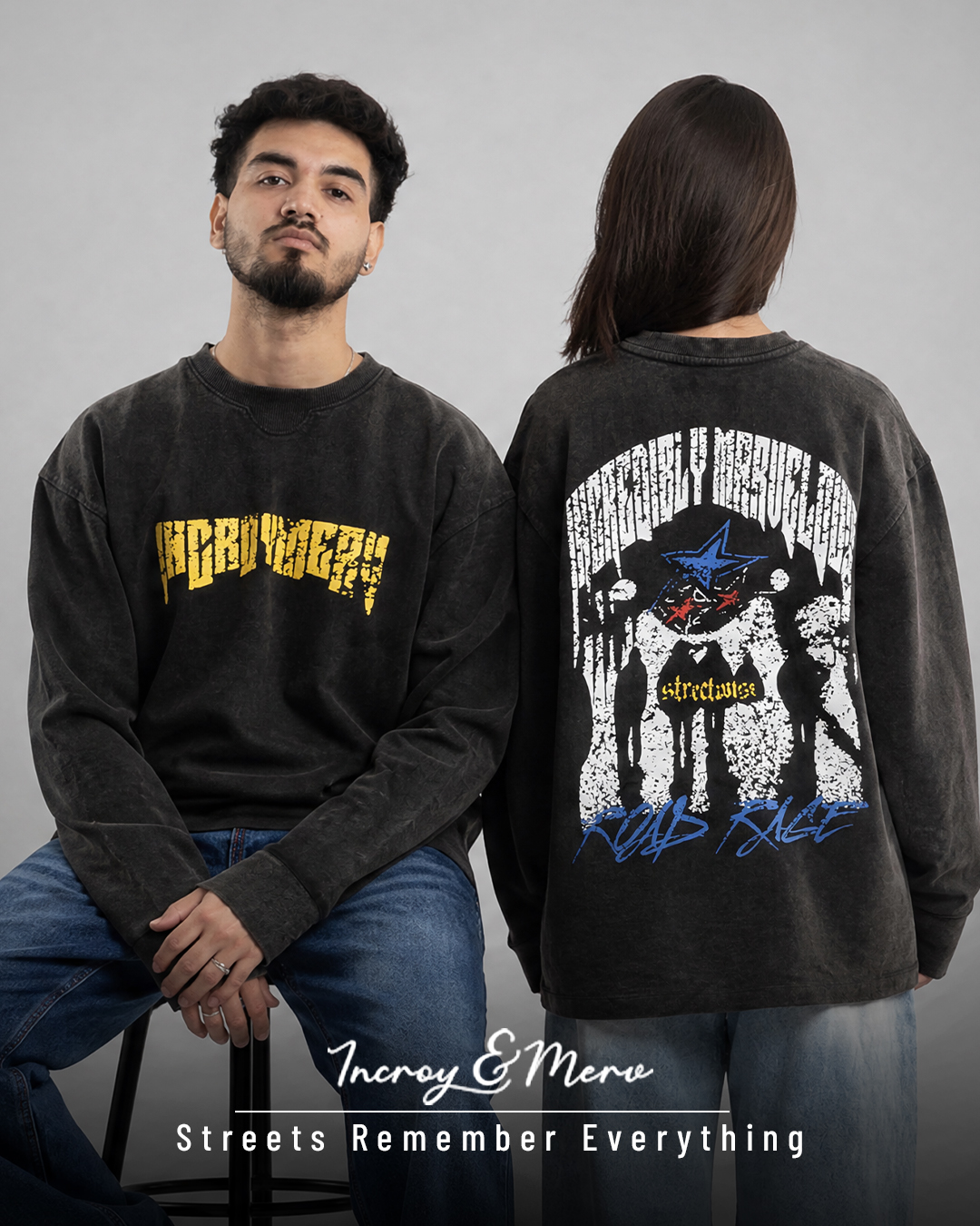 Incroy & Merv - Luxury Streetwear Facebook ad: Crushed Elegance.