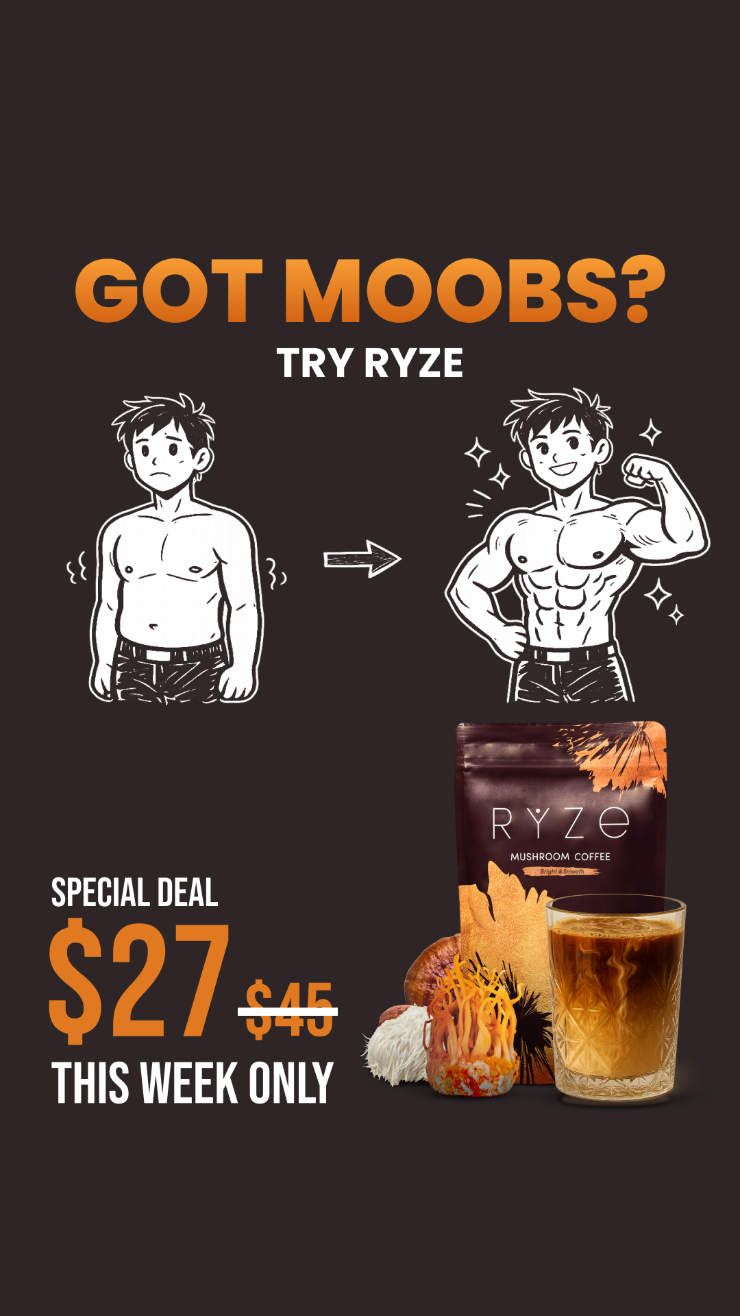 RYZE Superfoods Facebook ad
