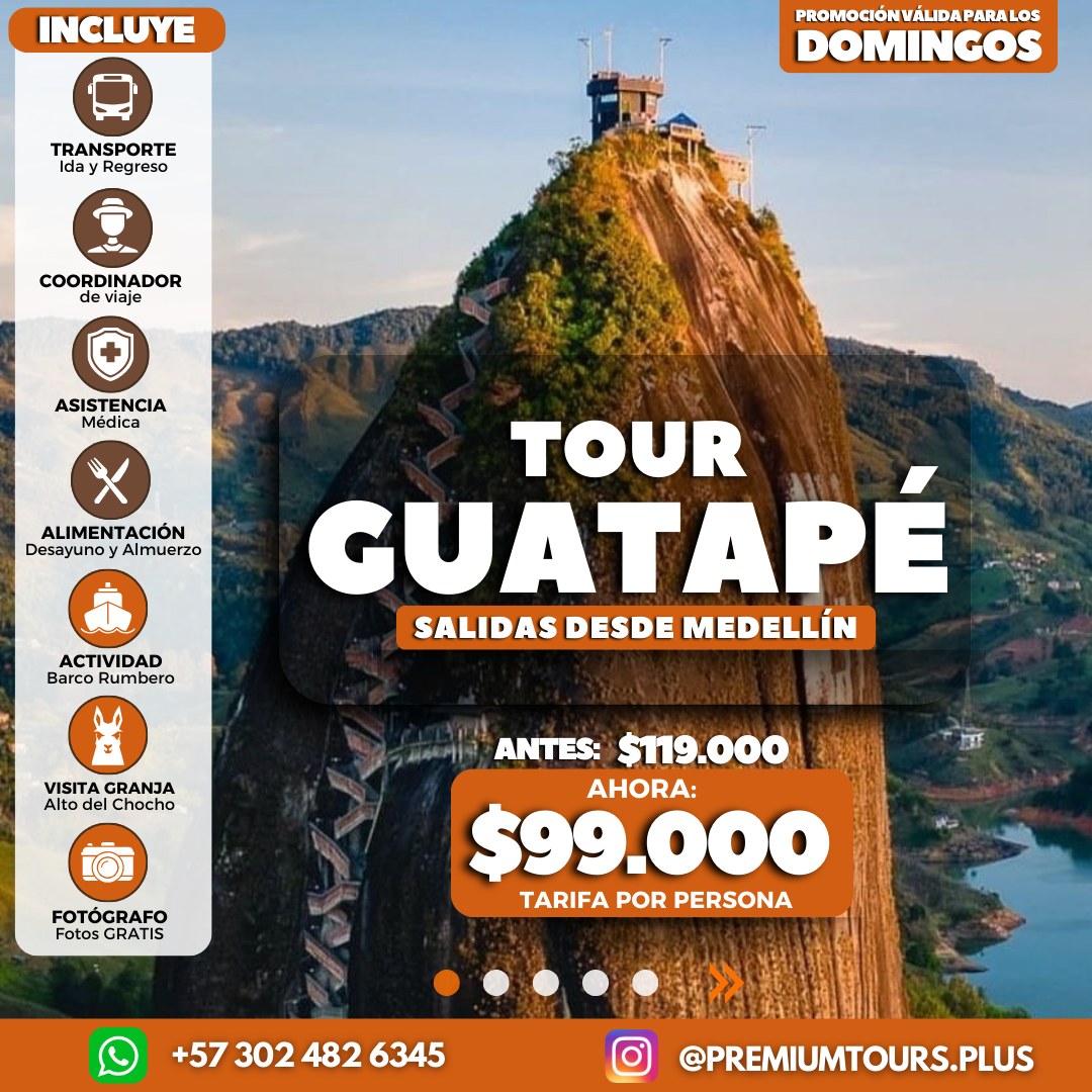 Premium Tours+ Agencia de Viajes y Turismo Facebook ad: ¡Vive la magia de Guatapé + Alto del…
