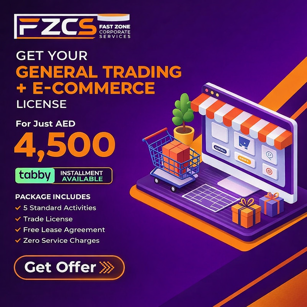 Fast Zone Corporate Services Facebook ad: Start your own business with FZCS
