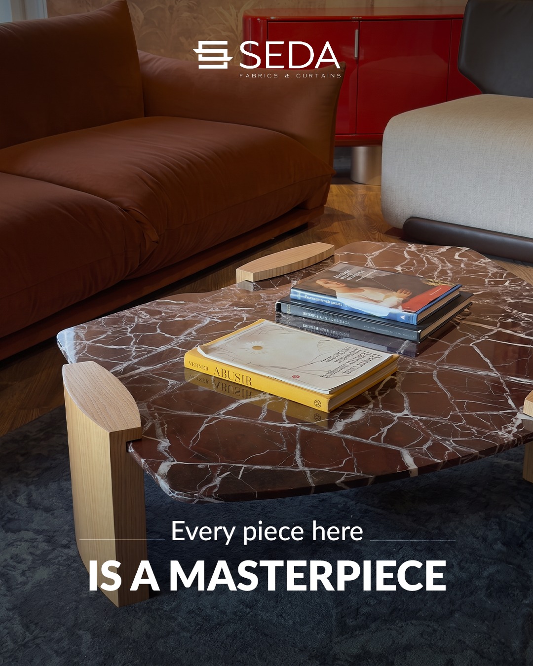 SEDA Home Textiles Facebook ad: Meet our masterpiece in every corner.