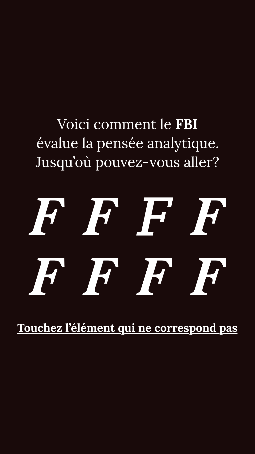 International IQ test Facebook ad