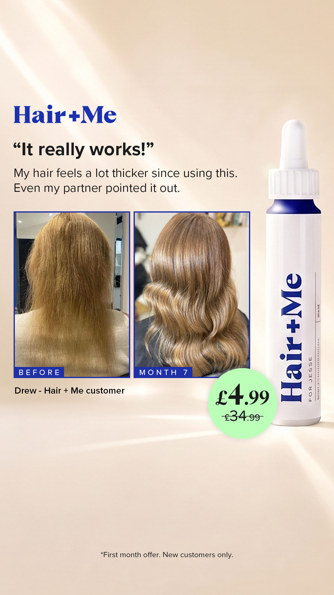 Hair + Me Facebook ad