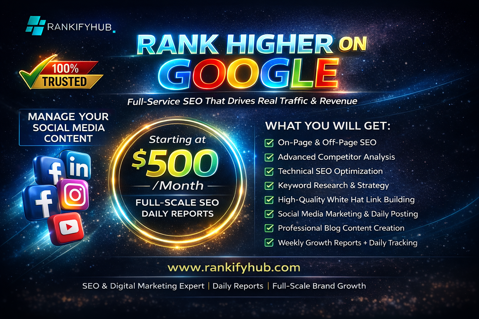 RankifyHub Facebook ad from Apr 10, 2026