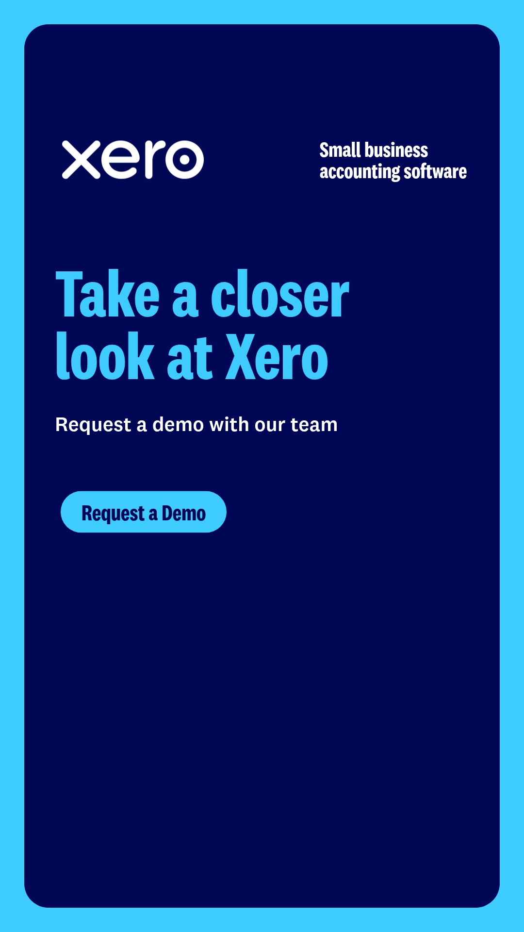 Xero Facebook ad