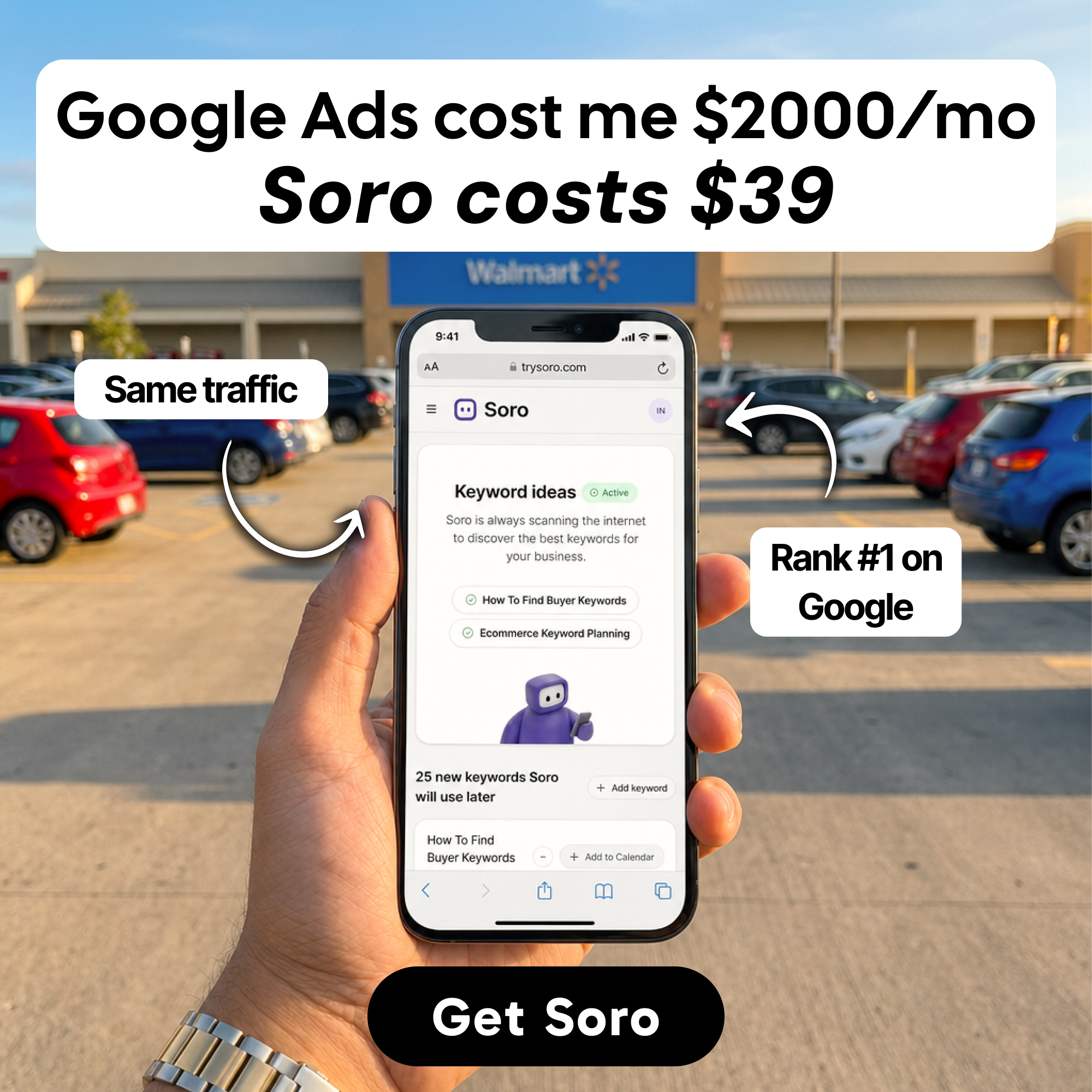 Soro SEO Facebook ad