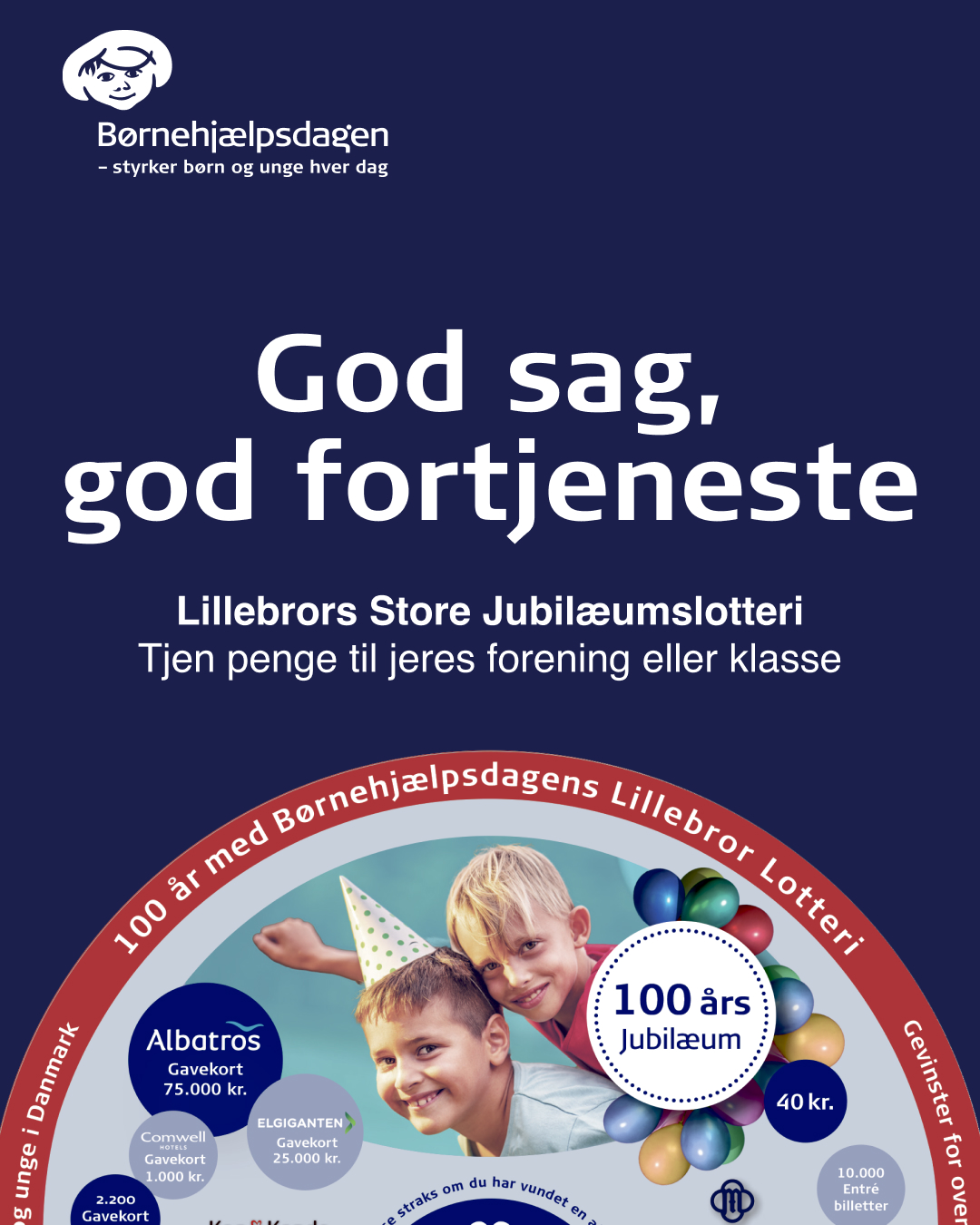 Børnehjælpsdagen Facebook ad from Feb 13, 2026