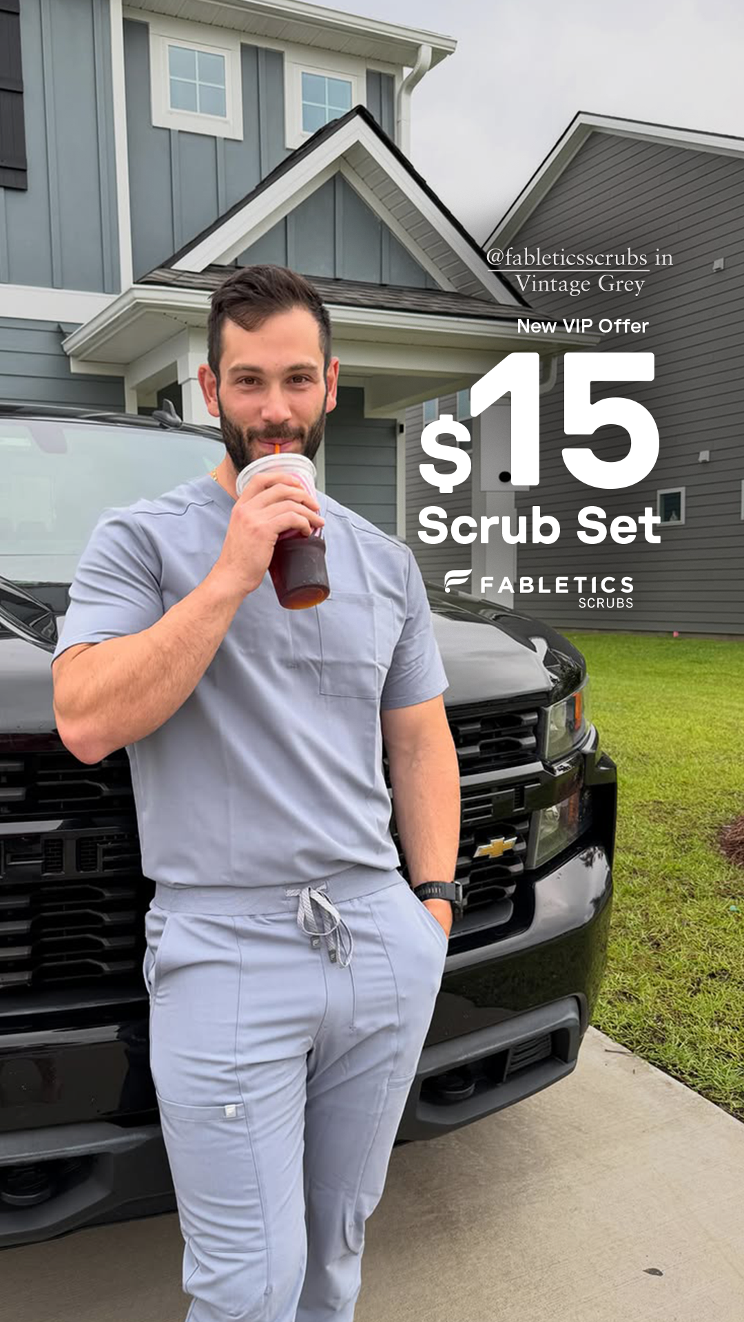 Fabletics Scrubs Facebook ad