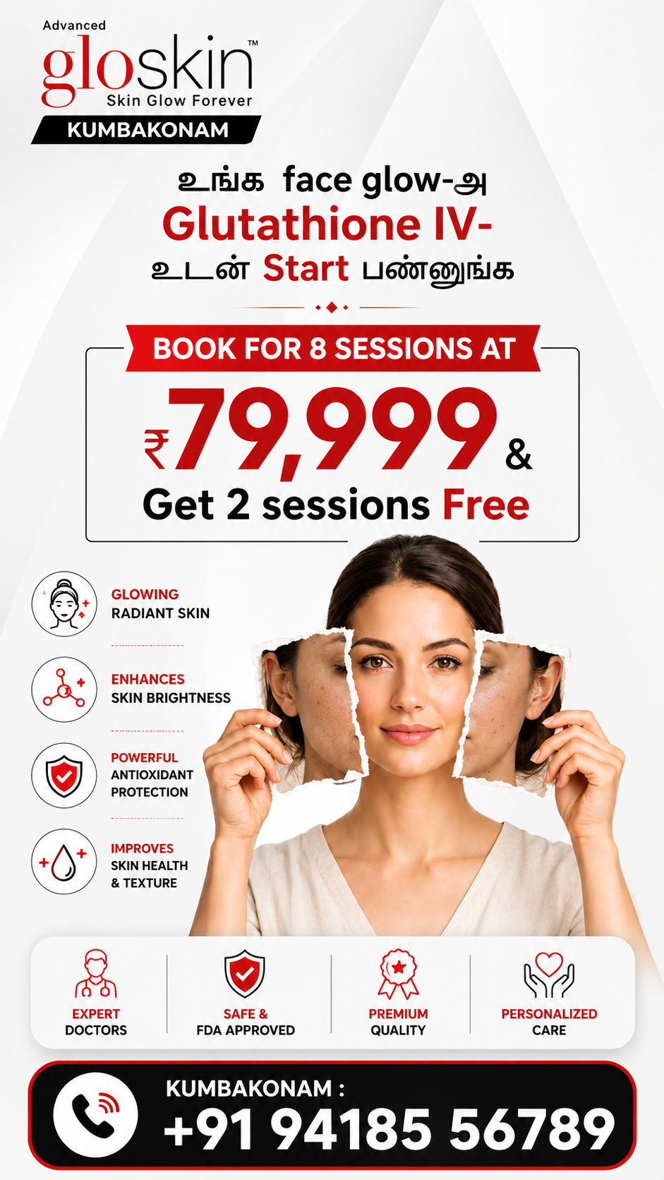 Advanced Grohair & Gloskin Clinic Kumbakonam Facebook ad from Jun 8, 2026