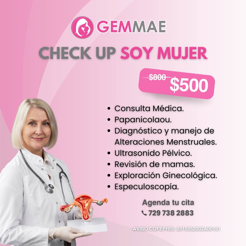 Gemmae Zinacantepec Facebook ad: ¡Mujer, tu salud importa!