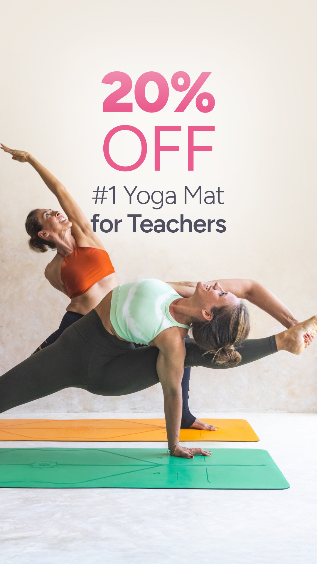 Liforme Facebook ad: 20% off for Yoga Teachers