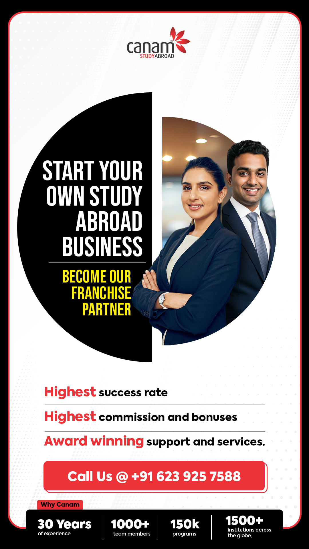 Canam Consultants Facebook ad: Be a Part of Canam’s 30-Year Legacy in Study Abroad