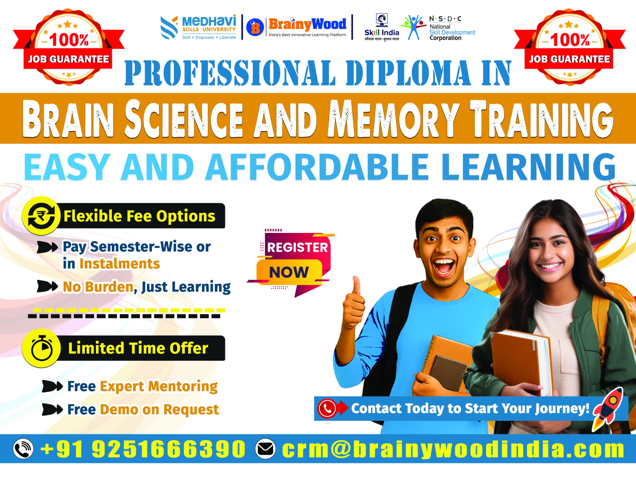 Brainywood Franchisee Facebook ad: Learn Brain Skills & Earn More