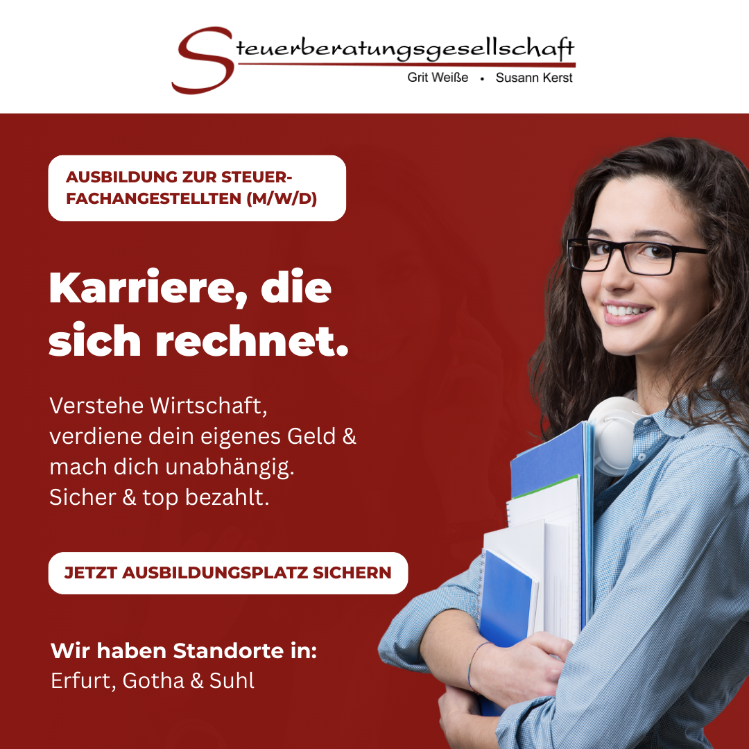 Weiße-Kerst Steuerberatungsgesellschaft Facebook ad: Ausbildung 2026: Sicher & gut bezahlt.