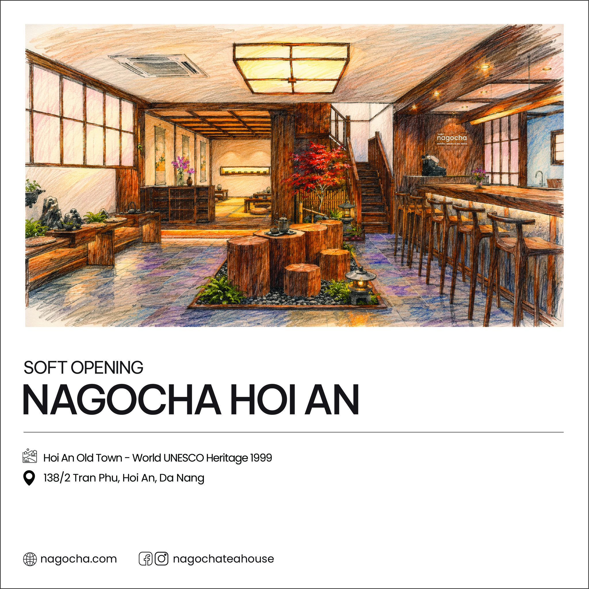 Nagocha Matcha Specialty & Tea House Facebook ad: NAGOCHA chính thức hiện diện tại Hội An…