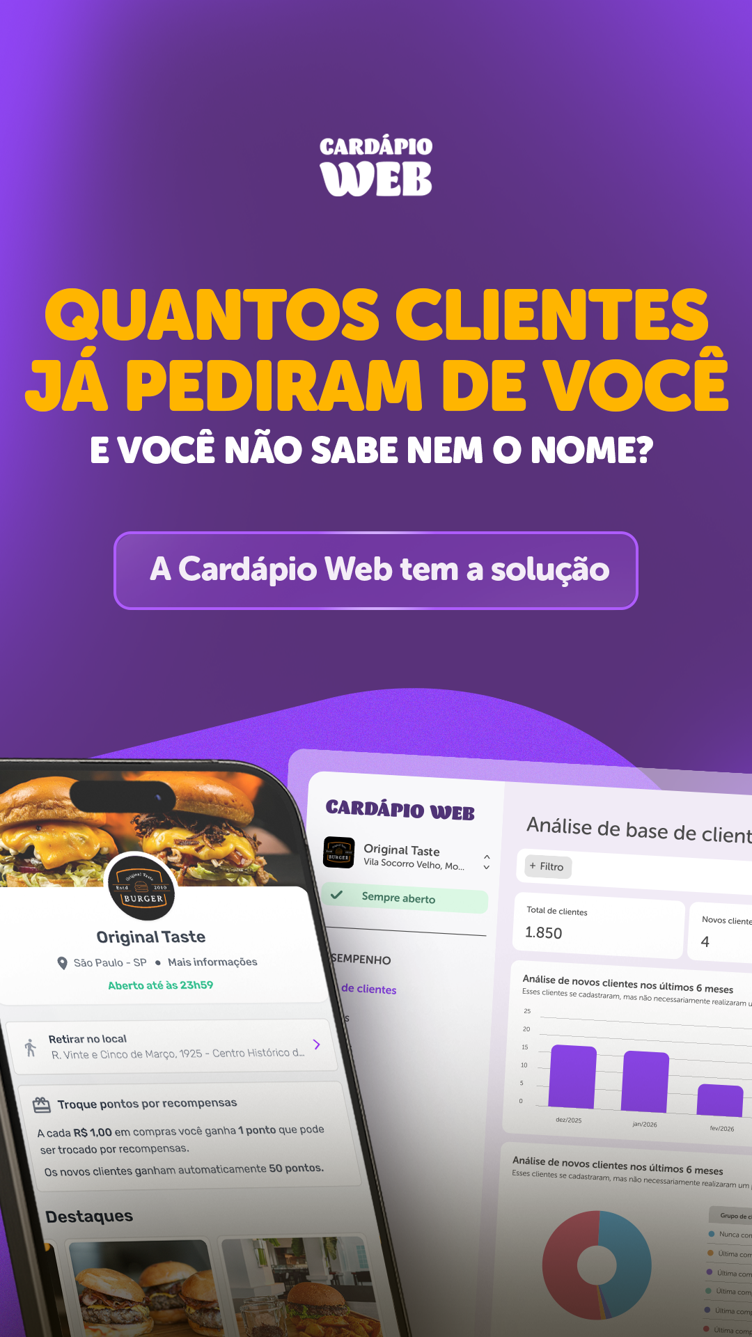 Cardápio Web Facebook ad
