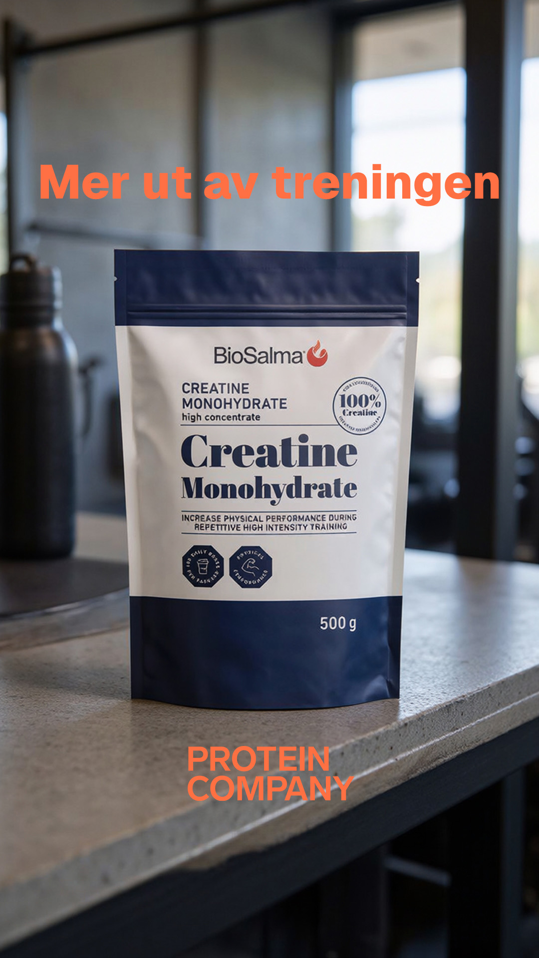 Proteincompany.no Facebook ad: Kreatin