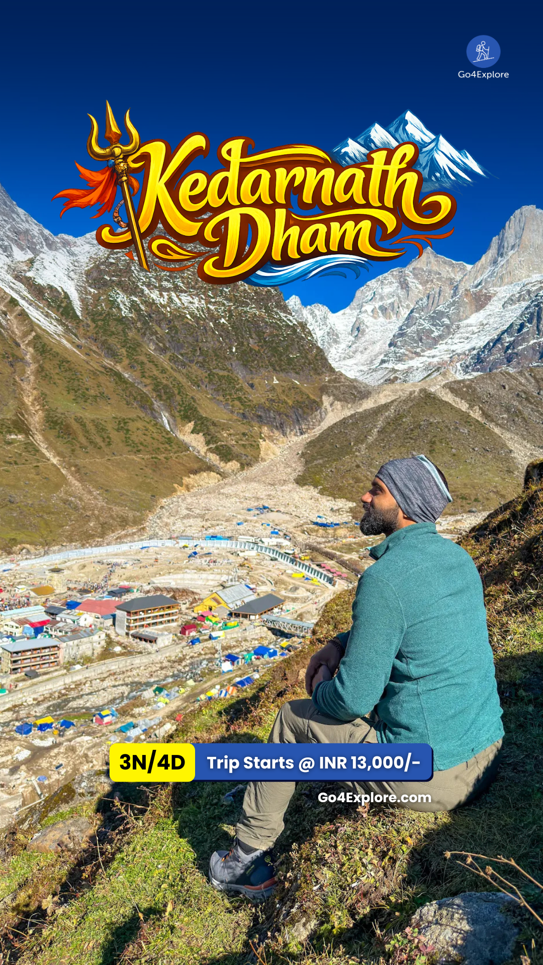 Go4Explore Facebook ad: Kedarnath Dham Tour Package from Delhi with Go4Explore