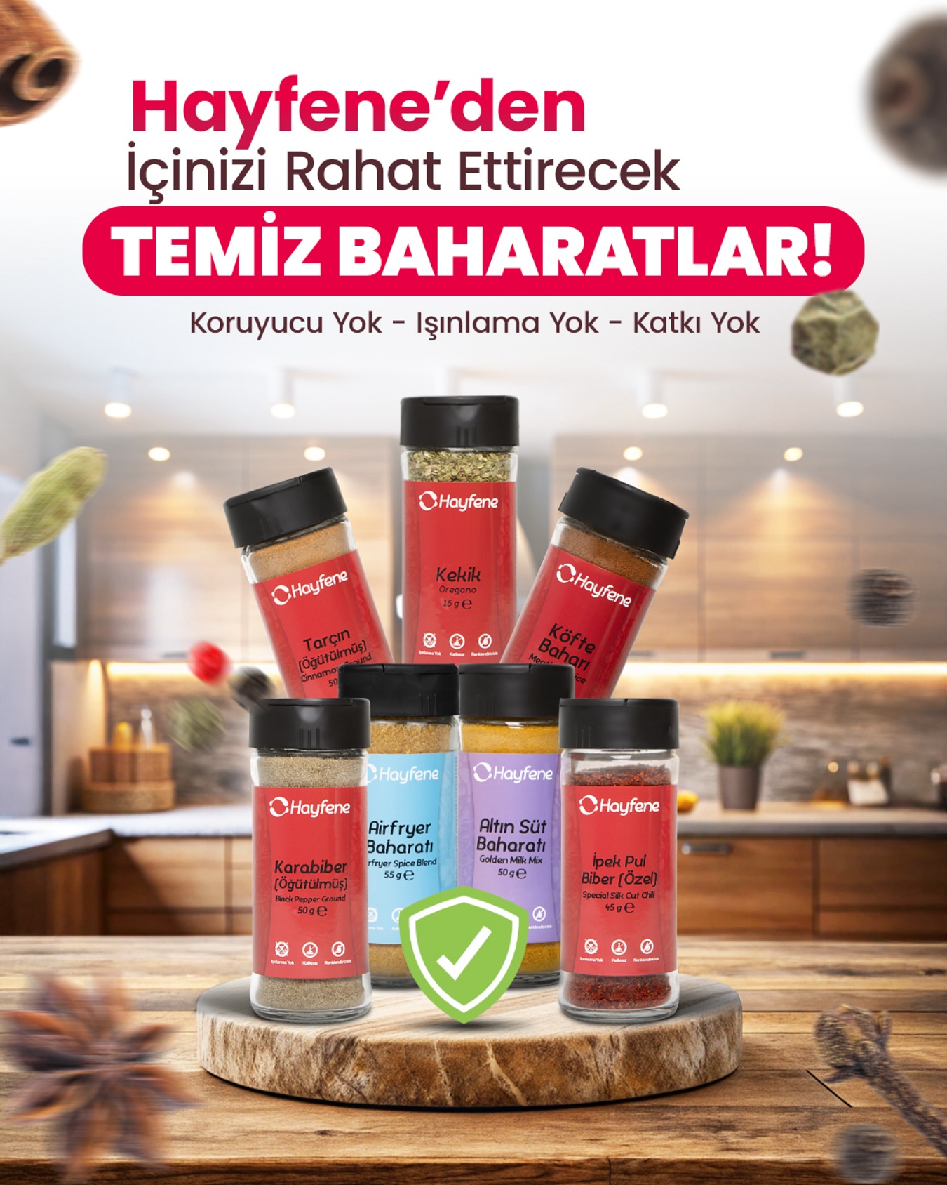 Hayfene Facebook ad: Kalitenin ve tazeliğin peşinden koşan Hayfene Baharat…