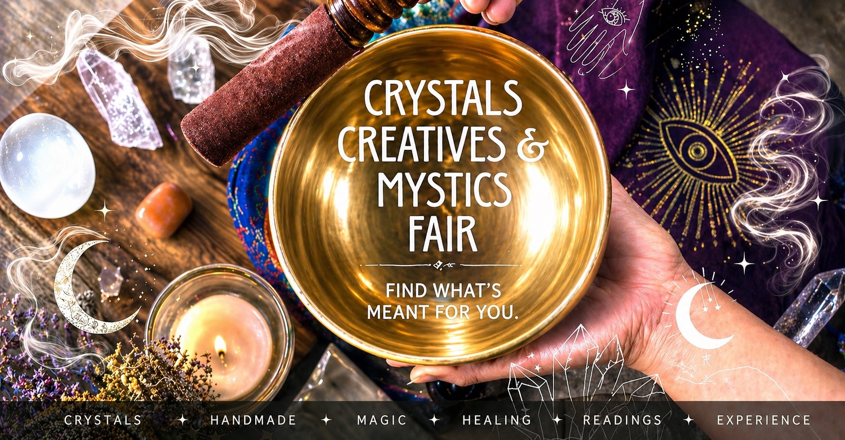 Crystals Creatives & Mystics Fair Facebook ad